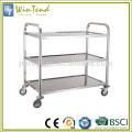 Transportation trolleys with wheels, stainless steel trolley cart